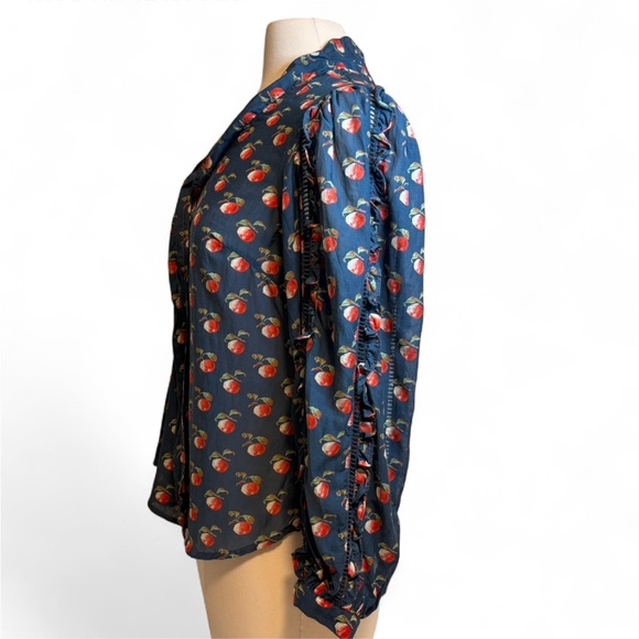 Maeve by Anthropologie | Apple Print Balloon Sleeve Blouse | 4 - Picture 5 of 12